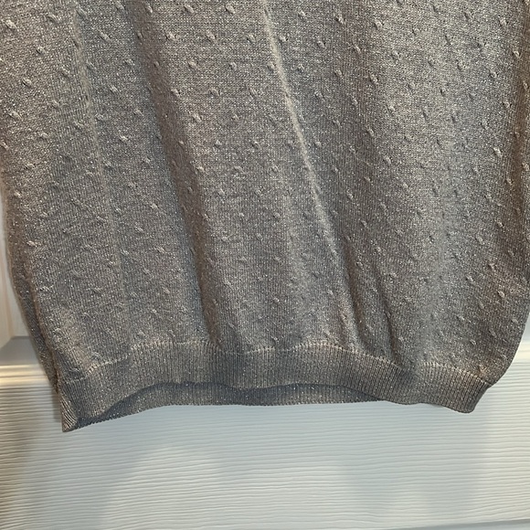 EUC Acrylic Sparkly Gray Sweater Top - Picture 6 of 6